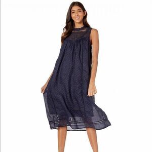FRYE navy blue yoke dress size XS NWT (E1)